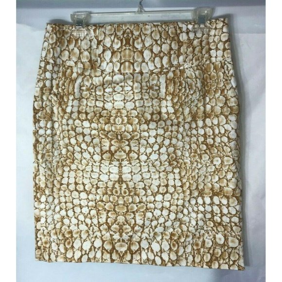 Adrienne Vittadini Sz 8 Crocodile Pencil Skirt - Picture 1 of 5